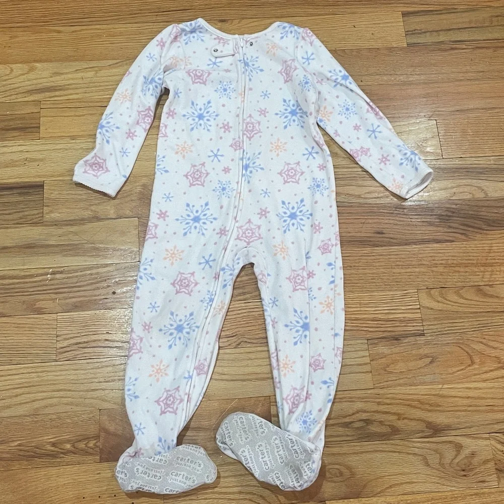 Carters BUNDLE 5 FOOTSIE PAMAJAS set Cozy Polar Bear Kids Pajamas Blue